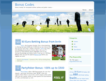 Tablet Screenshot of bonus-codes.eu